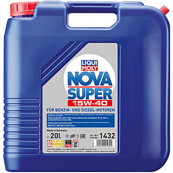 Минеральное моторное масло Nova Super 15W-40 - 20 л