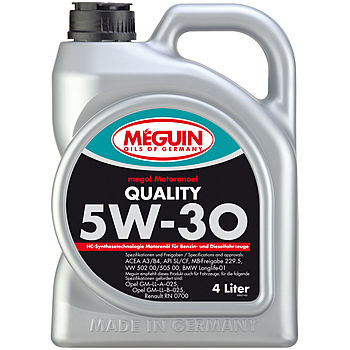 НС-синтетическое моторное масло Megol Motorenoel Quality 5W-30 - 4 л